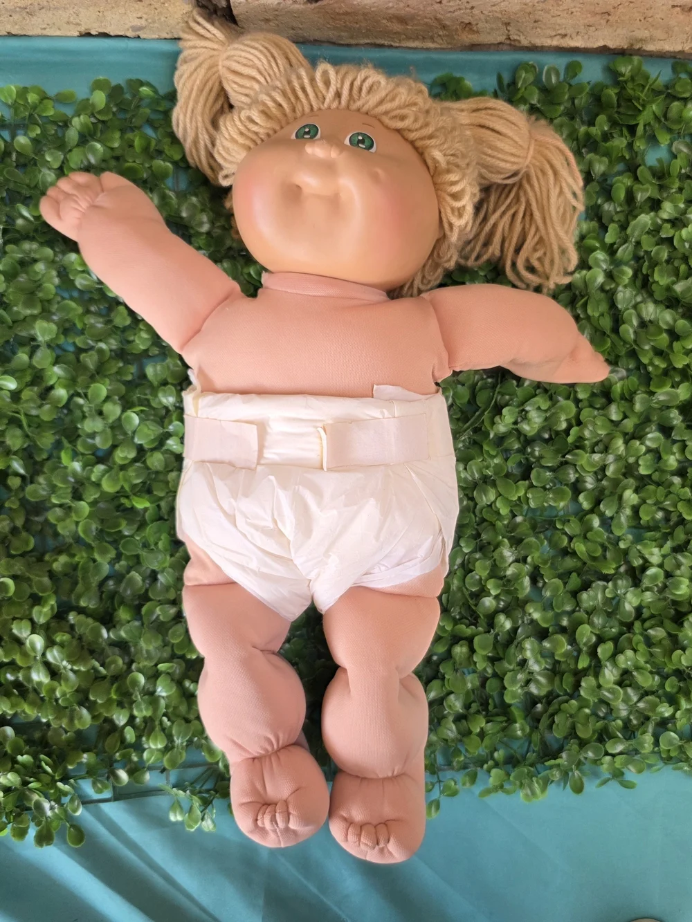 Vintage 1982 Cabbage Patch Kid Doll Red Gingham Outfit & Papers